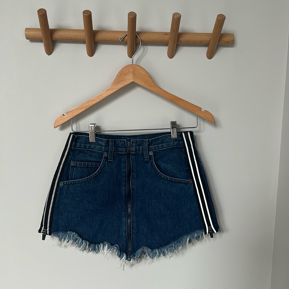 Sporty Denim Mini Skirt - Carmar Los Angeles
